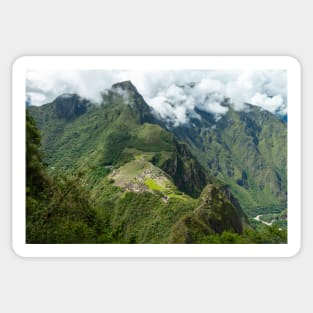 View of Machu Picchu from Huayna Picchu, Peru Sticker